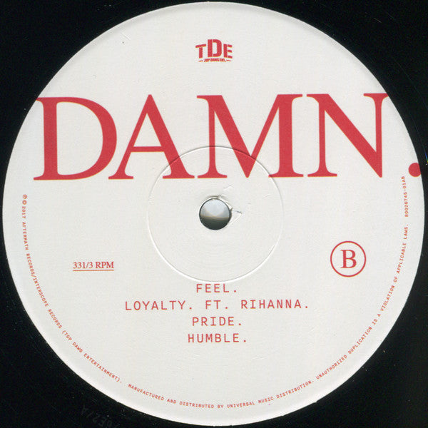 Kendrick Lamar : Damn. (2xLP, Album)
