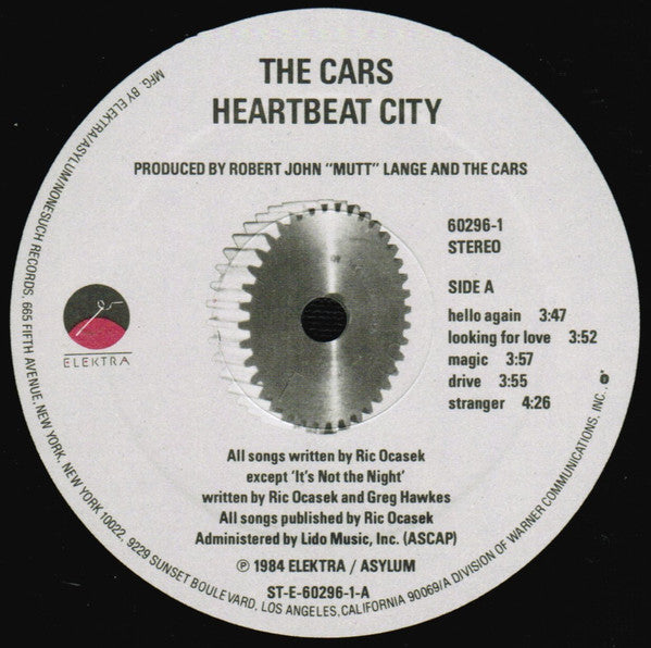 The Cars : Heartbeat City (LP, Album, M/Print, Gat)
