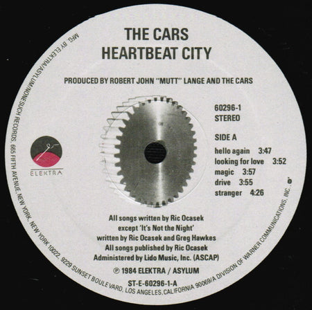 The Cars : Heartbeat City (LP, Album, M/Print, Gat)