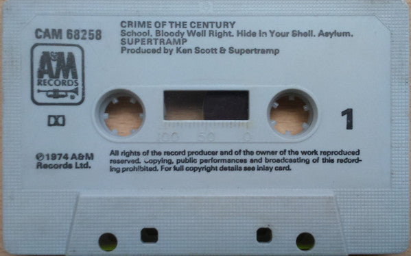 Supertramp : Crime Of The Century (Cass, Album, RE, Bla)