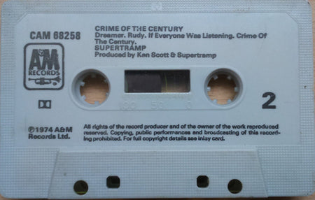 Supertramp : Crime Of The Century (Cass, Album, RE, Bla)