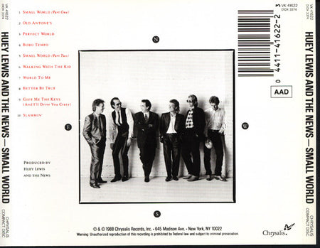 Huey Lewis & The News : Small World (CD, Album)