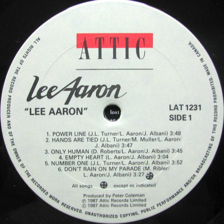 Lee Aaron : Lee Aaron (LP, Album)