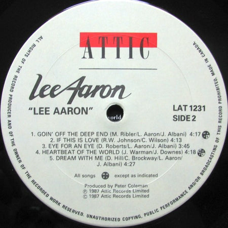 Lee Aaron : Lee Aaron (LP, Album)