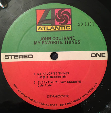John Coltrane : My Favorite Things (LP, Album, RE)