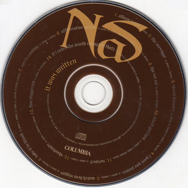 Nas : It Was Written (CD, Album, RE)