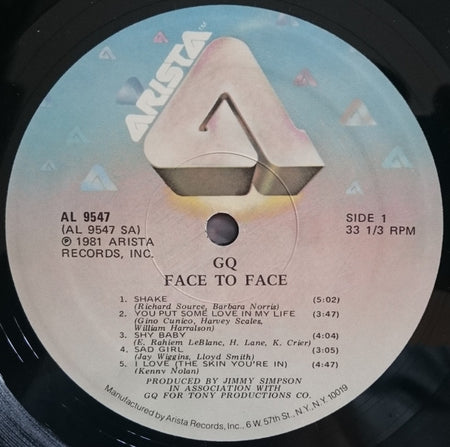 GQ : Face To Face (LP, Album)
