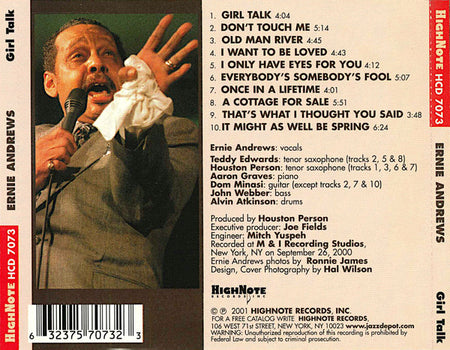 Ernie Andrews : Girl Talk (CD, Album)