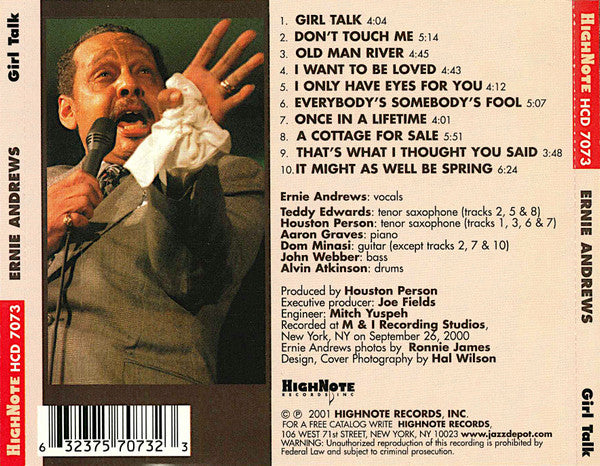 Ernie Andrews : Girl Talk (CD, Album)