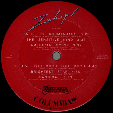 Santana : Zebop! (LP, Album, Ter)