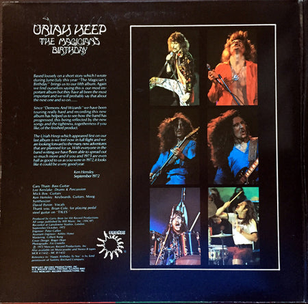 Uriah Heep : The Magician's Birthday (LP, Album, RE, Ter)