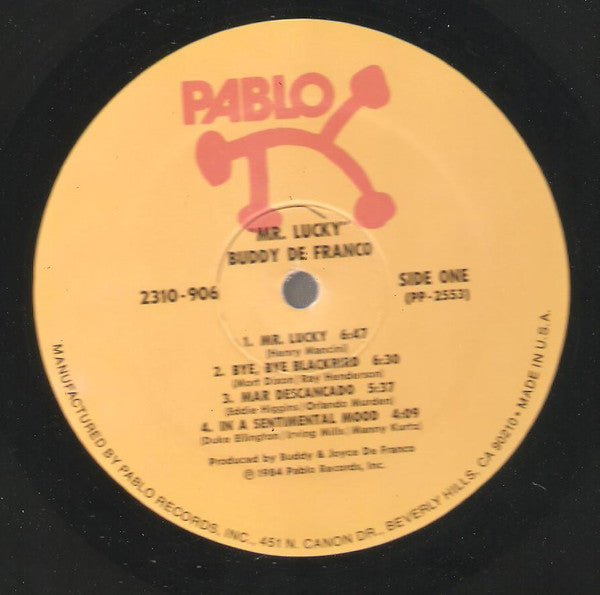 Buddy DeFranco : "Mr. Lucky" (LP, Album)