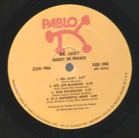 Buddy DeFranco : "Mr. Lucky" (LP, Album)