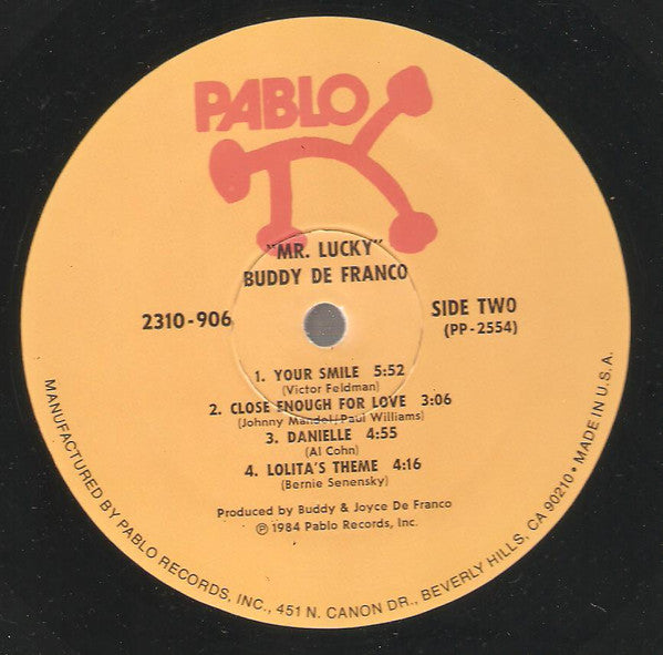Buddy DeFranco : "Mr. Lucky" (LP, Album)