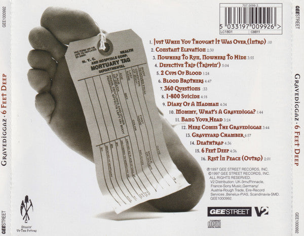 Gravediggaz : 6 Feet Deep (CD, Album, RE)