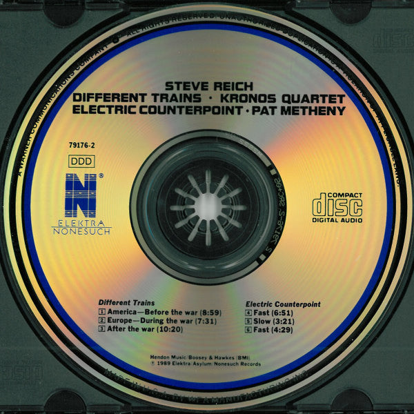 Steve Reich - Kronos Quartet / Pat Metheny : Different Trains / Electric Counterpoint (CD, Album)