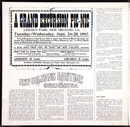 The New Orleans Ragtime Orchestra : New Orleans Ragtime Orchestra (LP, Album, Gat)