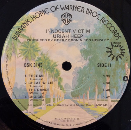 Uriah Heep : Innocent Victim (LP, Album, Jac)