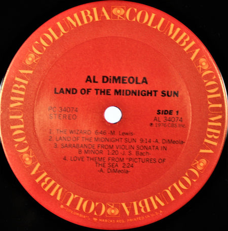 Al Di Meola : Land Of The Midnight Sun (LP, Album, Ter)