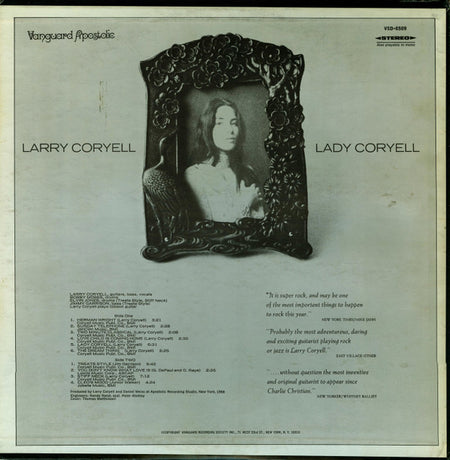 Larry Coryell : Lady Coryell (LP, Album, CSM)