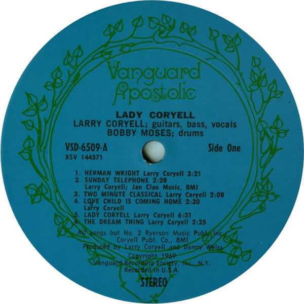 Larry Coryell : Lady Coryell (LP, Album, CSM)