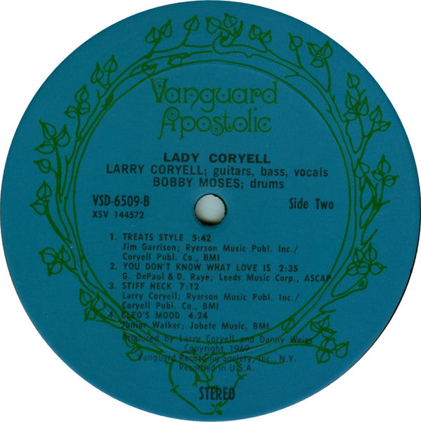 Larry Coryell : Lady Coryell (LP, Album, CSM)