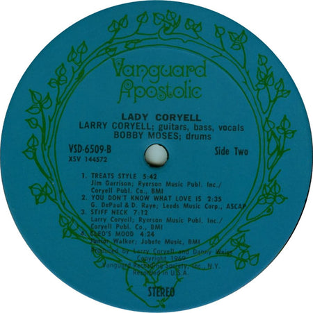 Larry Coryell : Lady Coryell (LP, Album, CSM)