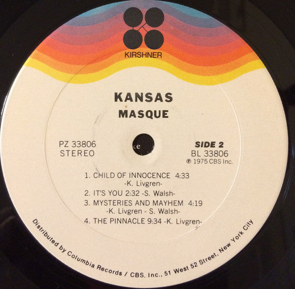 Kansas (2) : Masque (LP, Album, Ter)