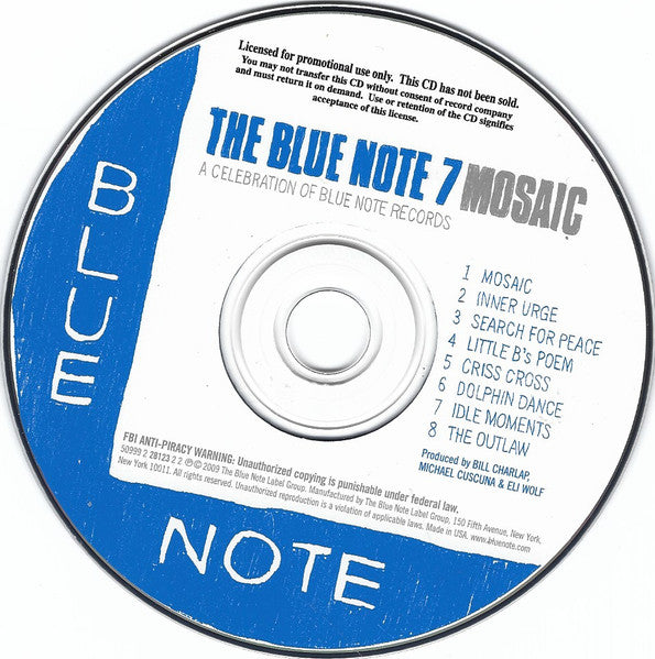 The Blue Note 7 : Mosaic: A Celebration Of Blue Note (CD, Album, Promo)