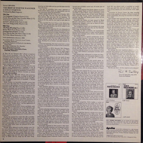 Porter Wagoner And Dolly Parton : The Best Of Porter Wagoner & Dolly Parton (LP, Comp, Ind)