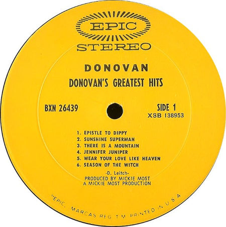Donovan : Donovan's Greatest Hits (LP, Comp, Ter)