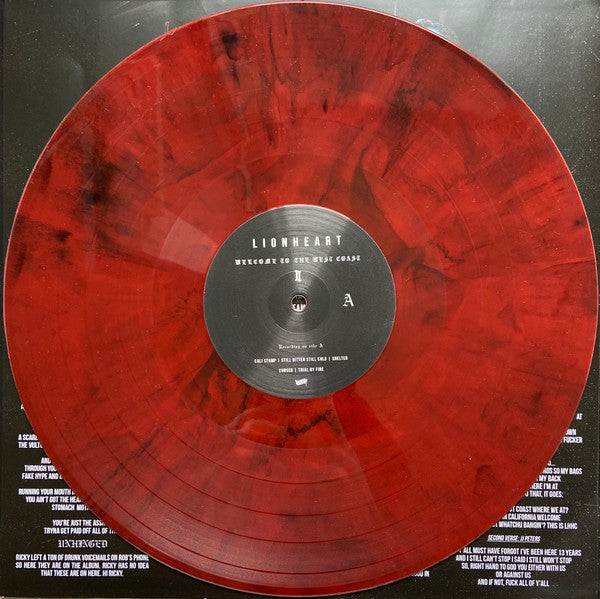 Lionheart (10) :  Welcome To The West Coast II (LP, Album, Ltd, Red)