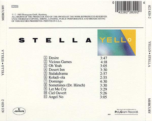 Yello : Stella (CD, Album, PDO)