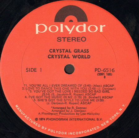 Crystal Grass : Crystal World (LP, Album, All)