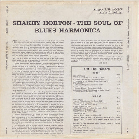 Shakey Horton* : The Soul Of Blues Harmonica (LP, Album, Mono, Promo)
