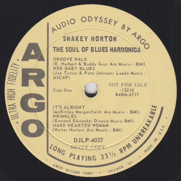 Shakey Horton* : The Soul Of Blues Harmonica (LP, Album, Mono, Promo)