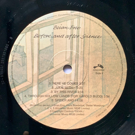 Brian Eno : Before And After Science (LP, Album, RE, RM)