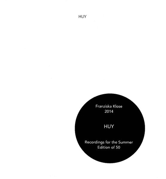 Franziska Klose : HUY (CDr, Ltd, Num)