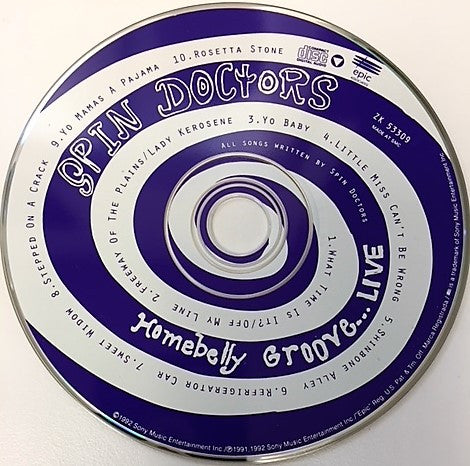 Spin Doctors : Homebelly Groove...Live (CD, Album, RP)