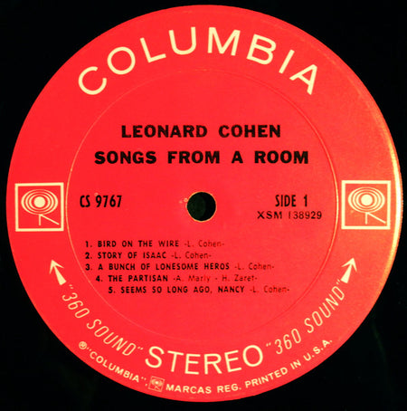 Leonard Cohen : Songs From A Room (LP, Album, Pit)