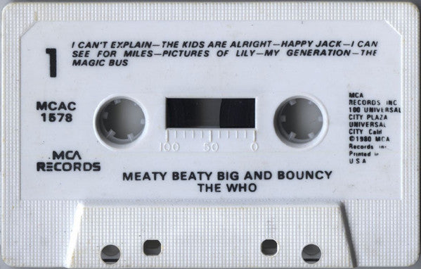 The Who : Meaty Beaty Big And Bouncy (Cass, Comp)