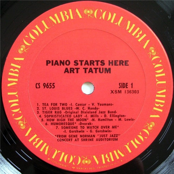 Art Tatum : Piano Starts Here (LP, Comp, RP, Pit)