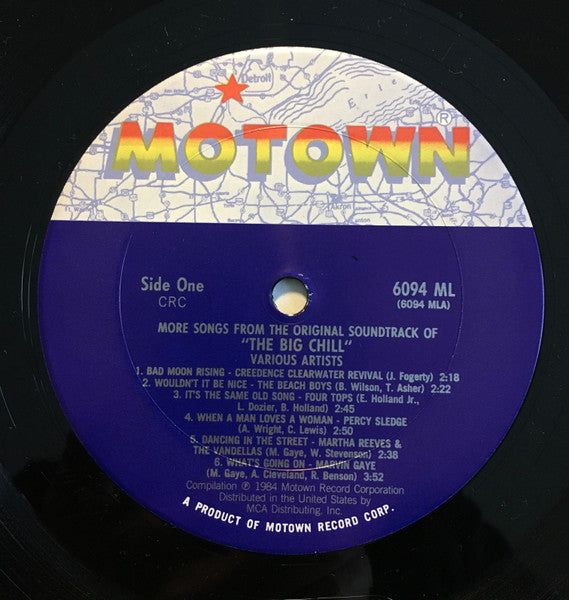 Various : More Songs From The Original Soundtrack Of The Big Chill (LP, Comp, Club, CRC)