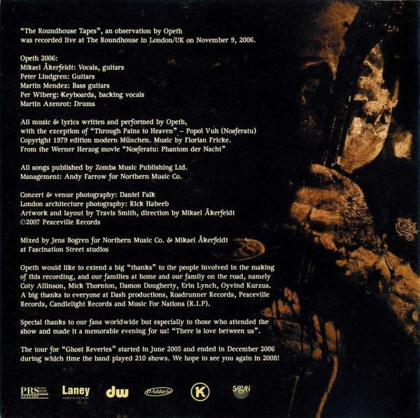 Opeth : The Roundhouse Tapes (2xCD, Album)
