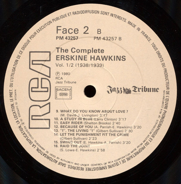Erskine Hawkins : The Complete Erskine Hawkins Volumes 1/2 (1938/1939) (2xLP, Comp, Bei)