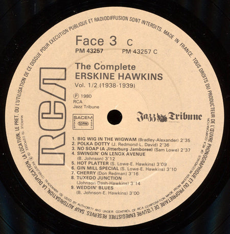 Erskine Hawkins : The Complete Erskine Hawkins Volumes 1/2 (1938/1939) (2xLP, Comp, Bei)
