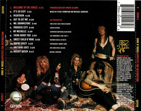 Guns N' Roses : Appetite For Destruction (CD, Album, RE)