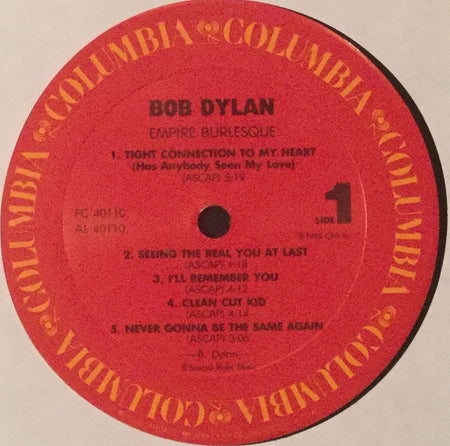 Bob Dylan : Empire Burlesque (LP, Album, Car)