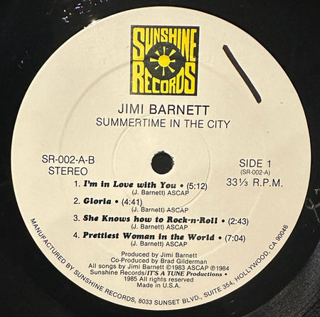 Jimi Barnett : Summertime In The City (LP, Album)