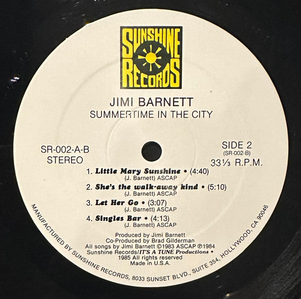 Jimi Barnett : Summertime In The City (LP, Album)